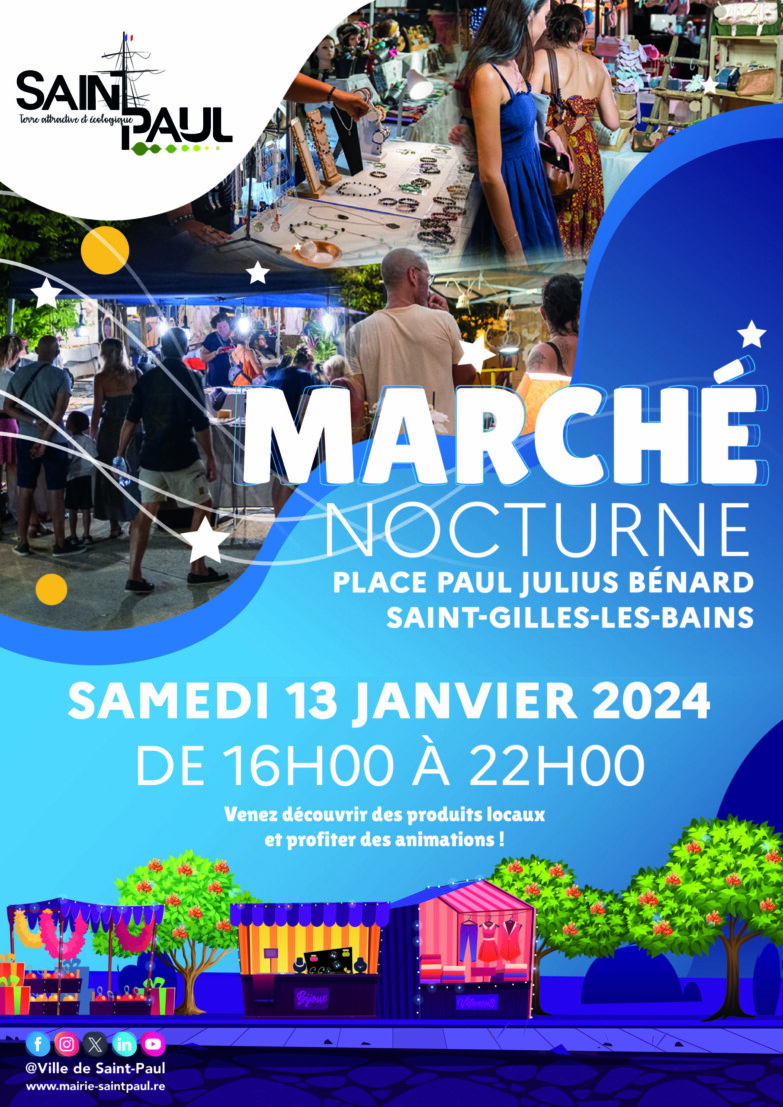 La premier marché nocturne de l année c est à Saint Gilles les Bains