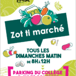 Zot ti marché se déroule chaque dimanche matin, de 8 heures à 12 heures, sur le parking du collège Jules-SOLESSE à la Plaine Saint-Paul. Ce marché d'ultra-proximité accueille ainsi différents types de forains : des vendeurs de fruits et légumes, de poulet grillé, de la boulangerie-pâtisserie mais aussi de l'artisanat local.